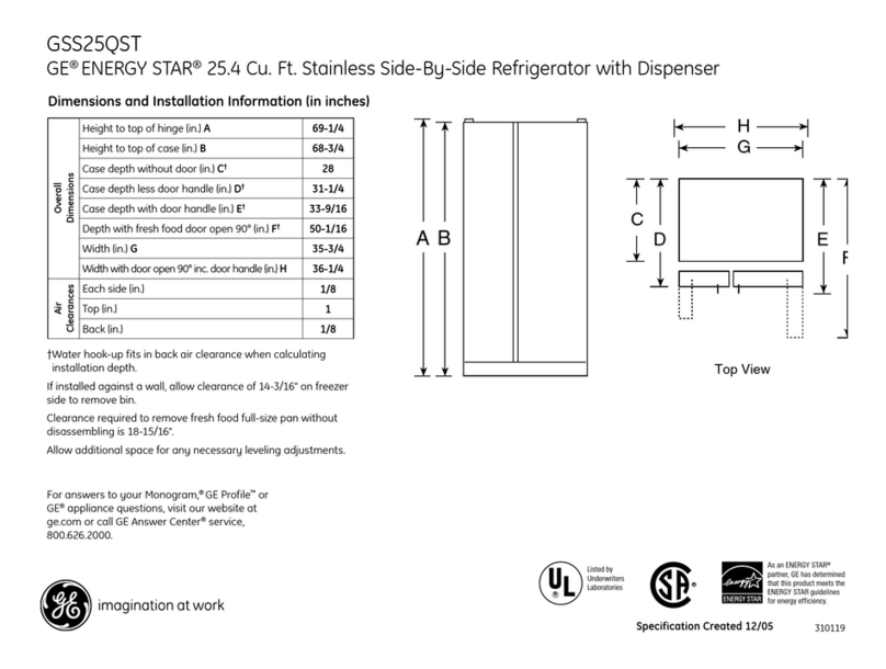 GE GSS25QSTSS Manual GE GSS25QSTSS Manual