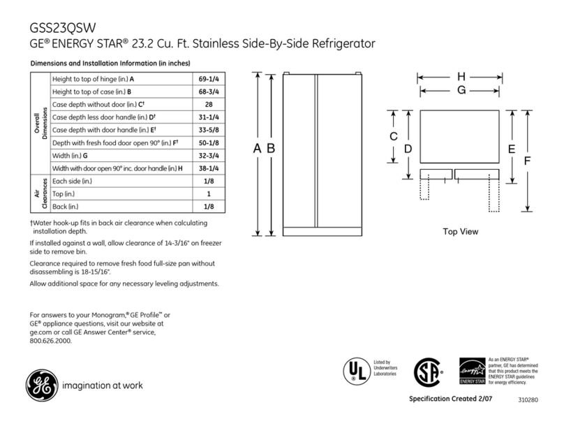 GE GSS23QSWSS Manual