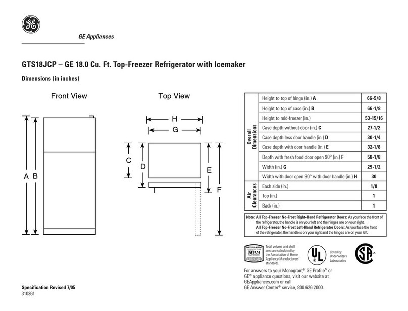 GE GTS18JCP User manual
