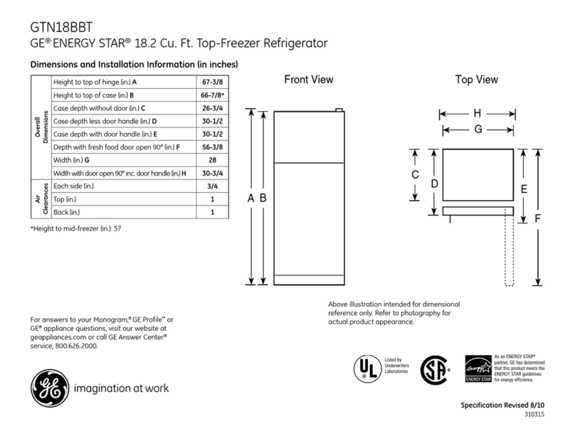 GE GTN18BBTWW Manual