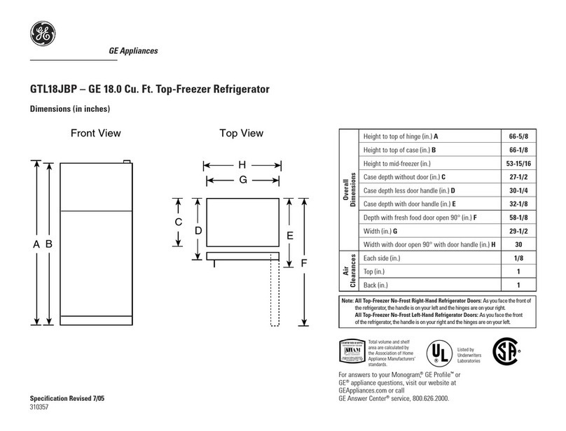 GE GTL18JBPBS User manual