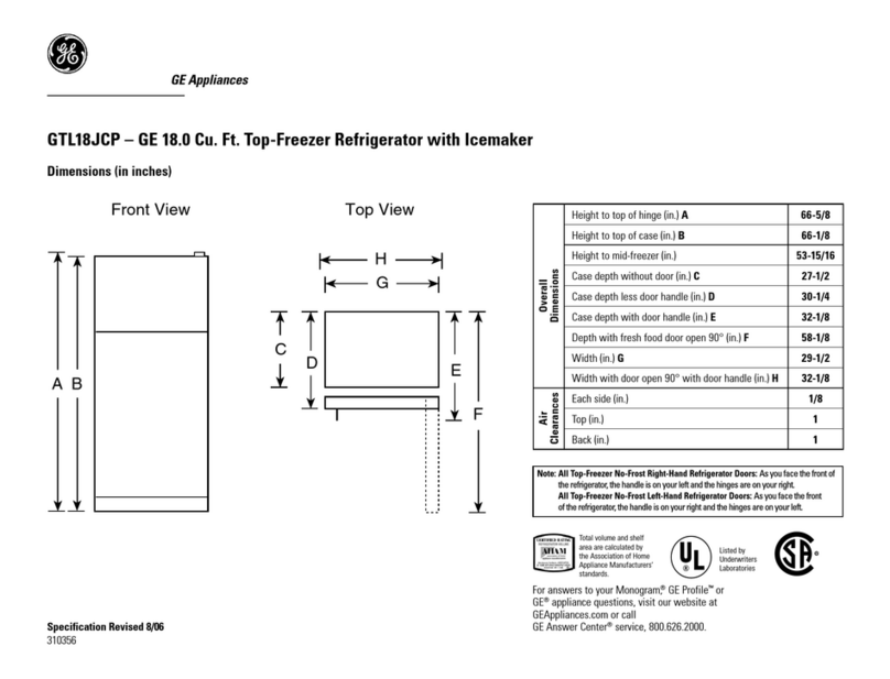 GE GTL18JCPBS User manual GE GTL18JCPBS User manual