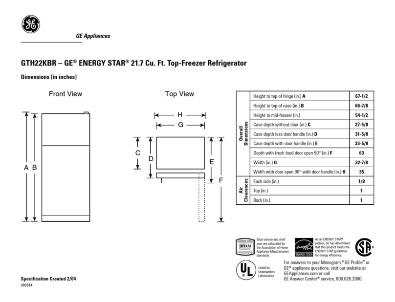 GE GTH22KBR User manual GE GTH22KBR User manual