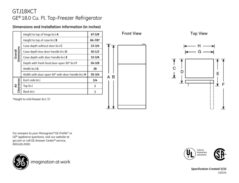 GE GTJ18XCTSA Manual