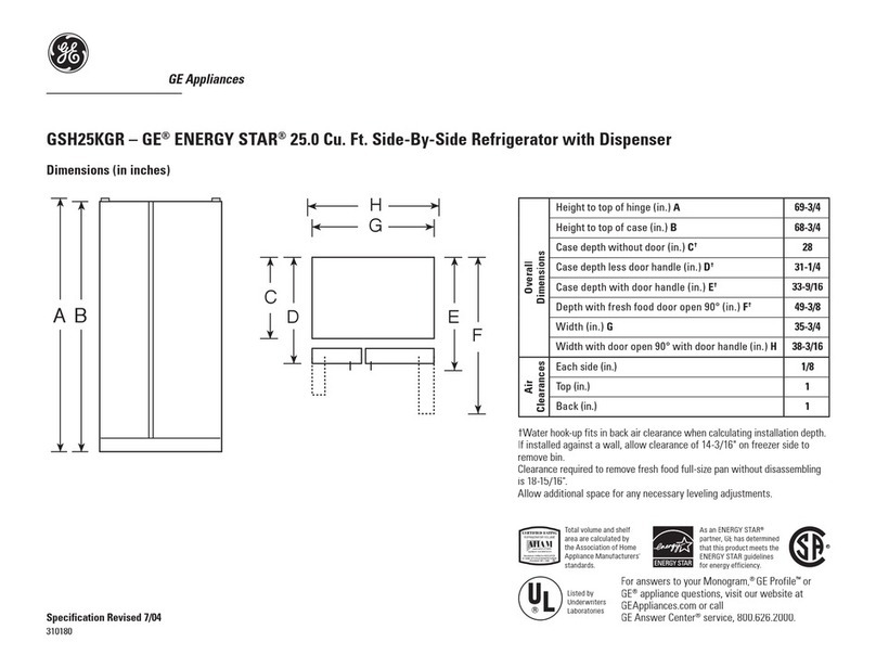 GE GSH25KGR User instructions