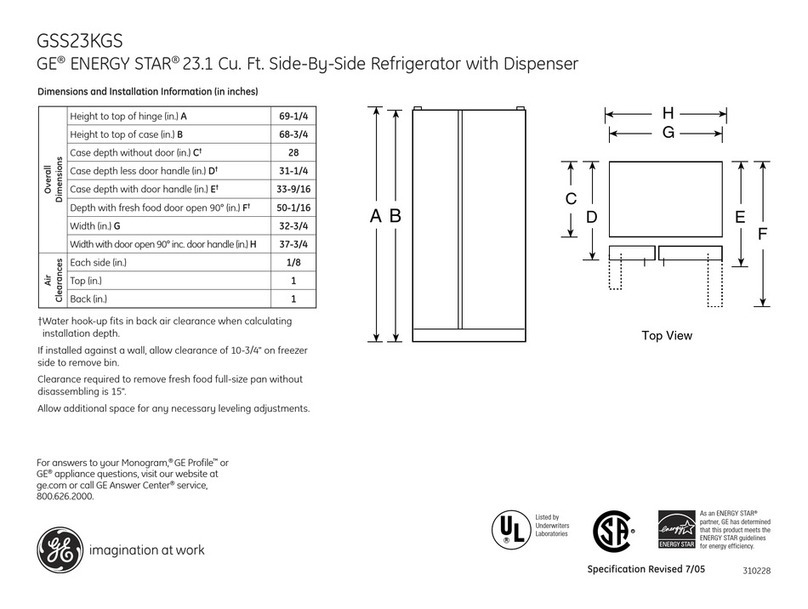 GE GSS23KGS Manual GE GSS23KGS Manual