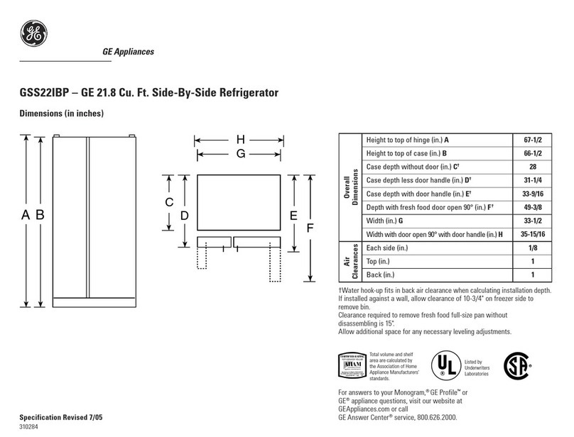 GE GSS22IBP Dimension Guide