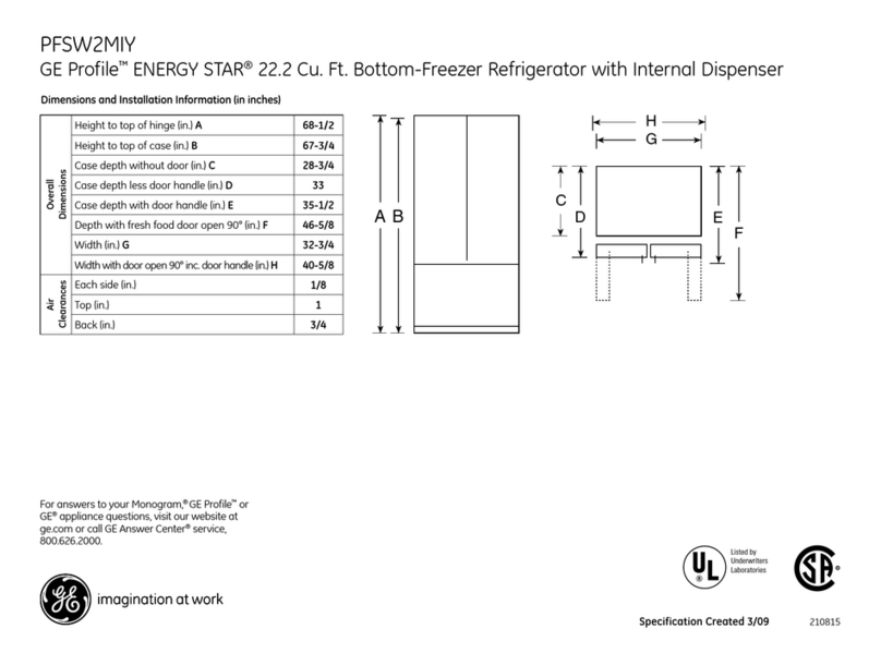 GE Profile PFSW2MIYSS Manual