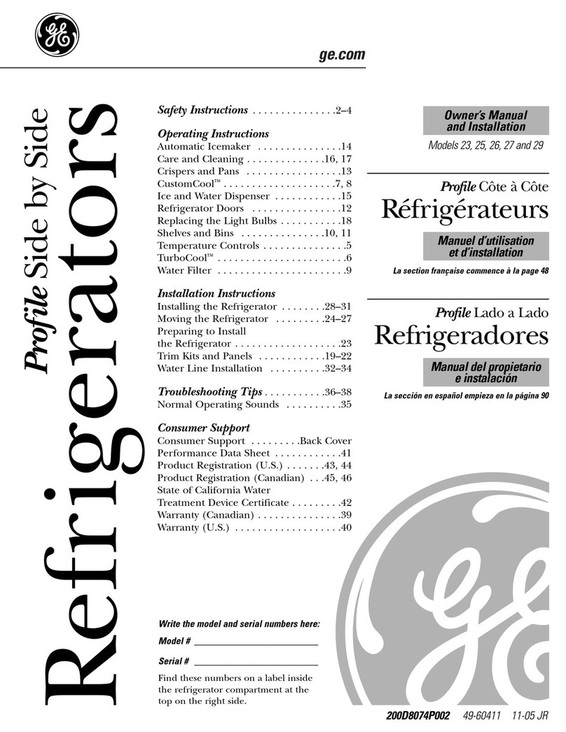 GE Profile PSC23MSTSS Programming manual