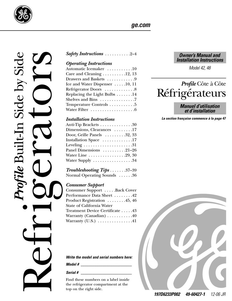 GE Profile PSB42L Operating instructions