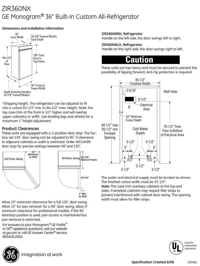 GE Monogram ZIR360NX Manual