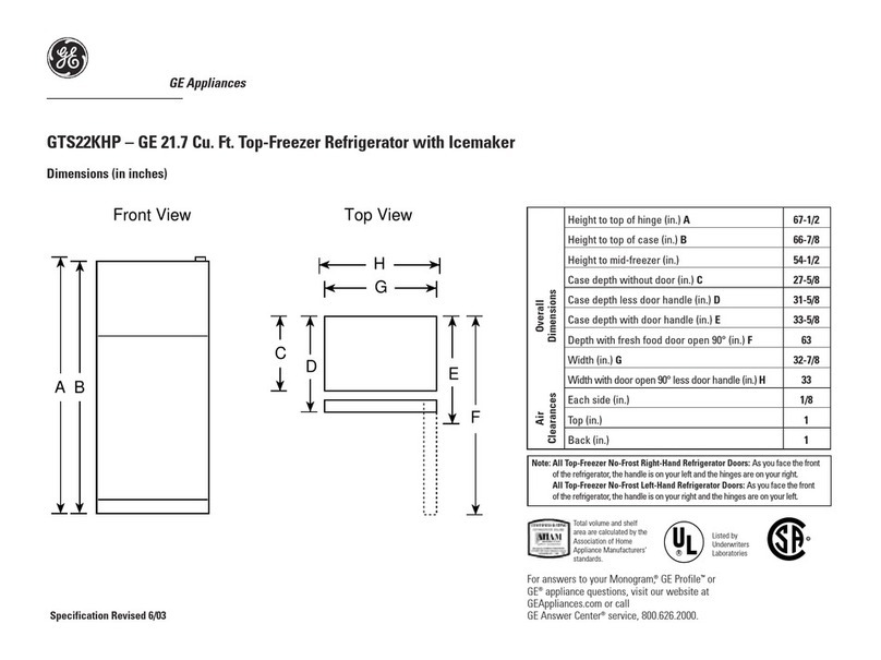 GE GTS22KHP User manual