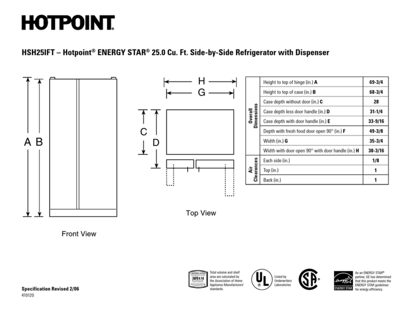 GE HSH25IFT User manual