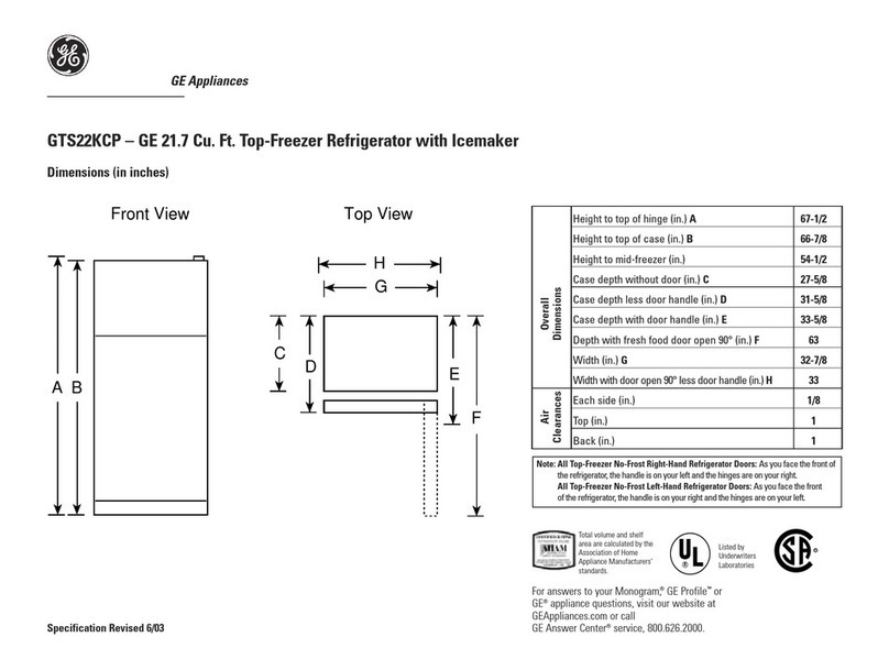 GE GTS22KCP User manual
