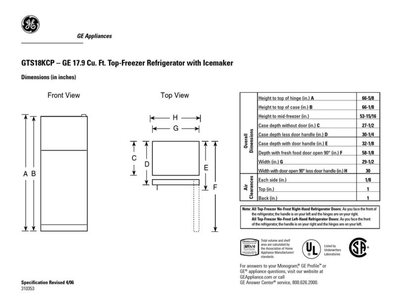 GE GTS18KCP User manual GE GTS18KCP User manual