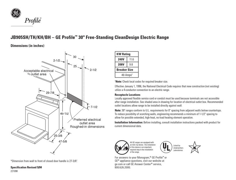 GE JB905 User instructions