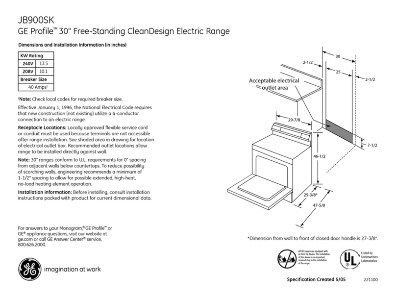GE Profile JB900SKSS Manual