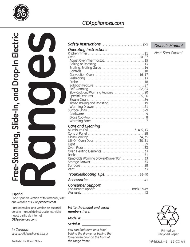 GE Profile PHS925STSS User manual