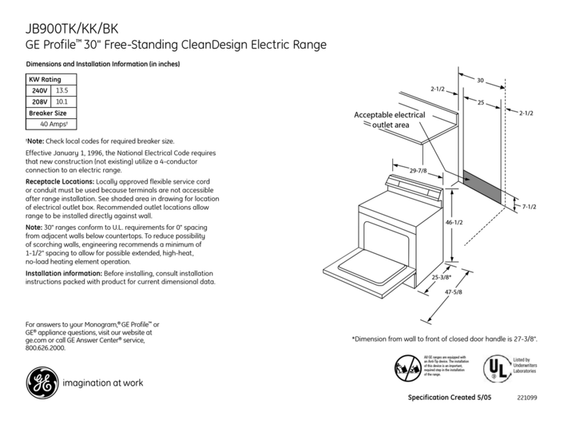 GE Profile JB900 Manual