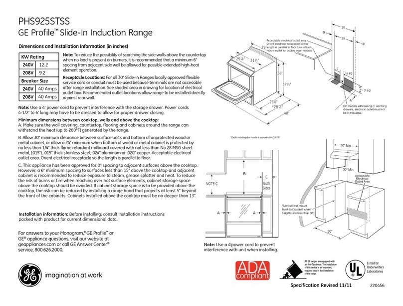 GE Profile PHS925STSS Manual