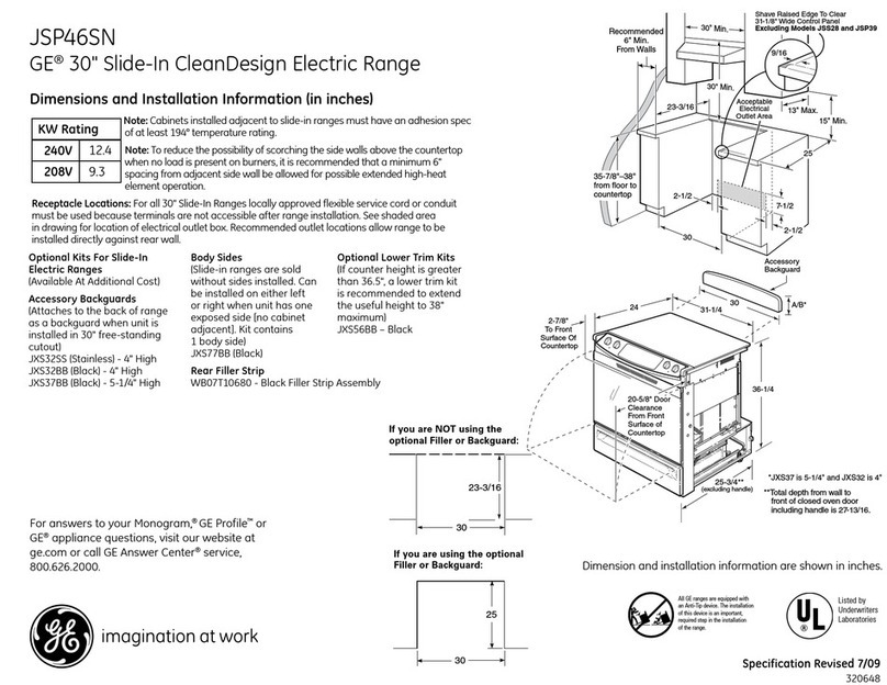 GE JSP46SNSS Manual