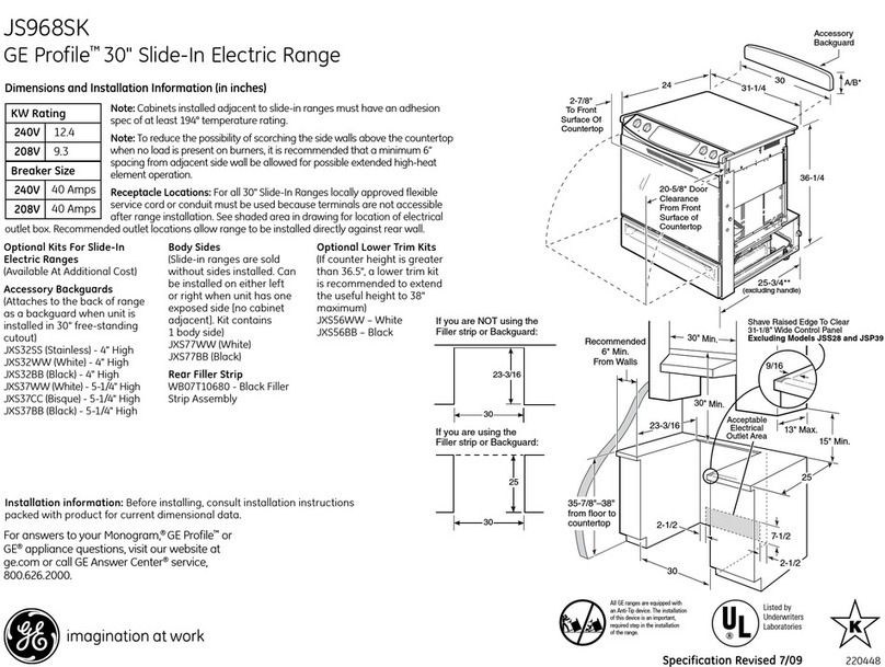 GE Profile JS968SKSS Manual