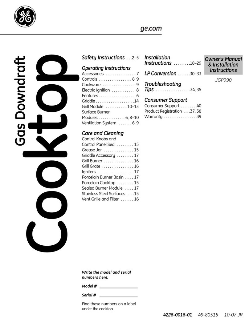 GE JGP990 User manual
