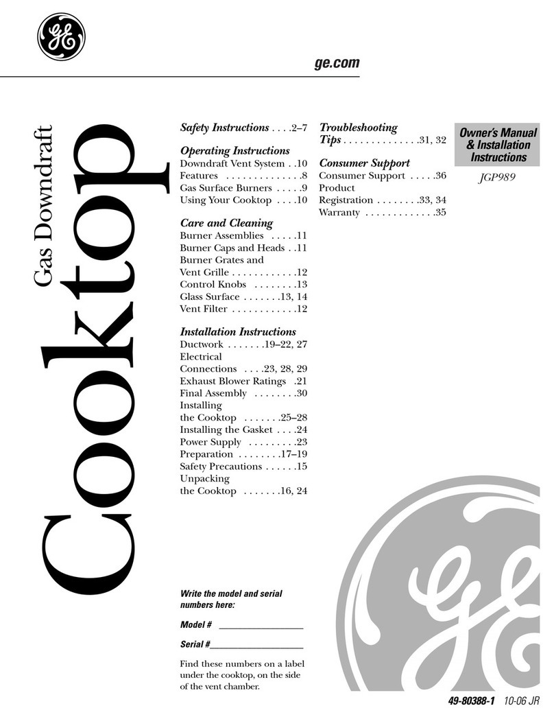 GE JGP989 User manual