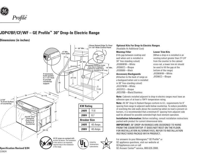 GE Profile JDP47WFWW User manual