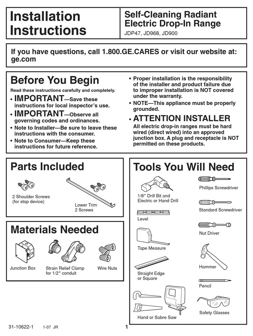 GE Profile JD968 User manual