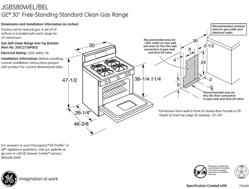 GE JGBS80BELBB Manual
