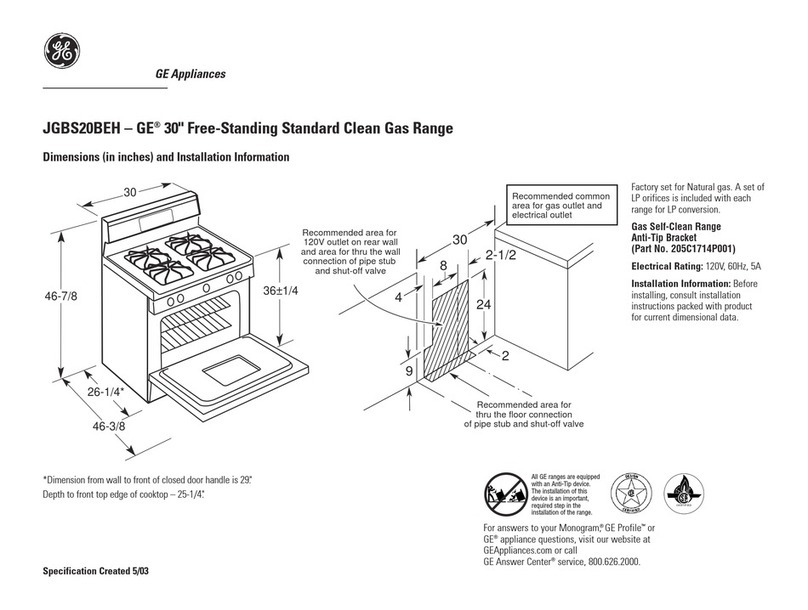 GE JGBS20BEHCT Manual