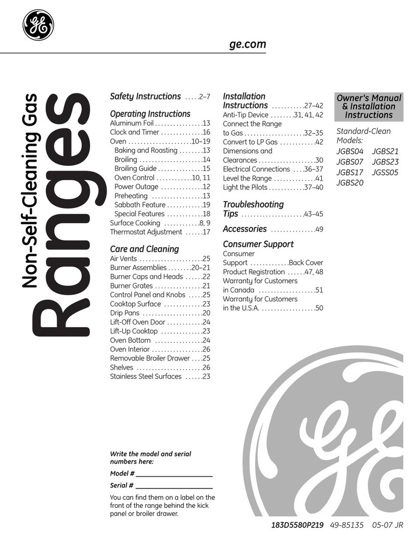 GE JGBS17PEKWW Original instructions