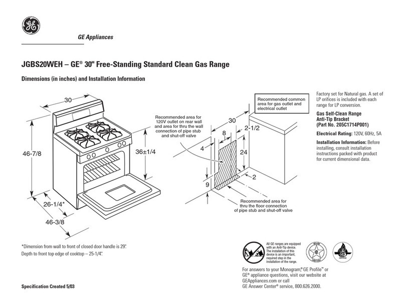 GE JGBS20WEHWW Manual