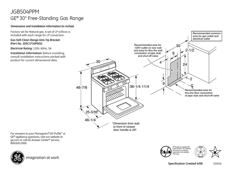 GE JGBS04PPM Manual