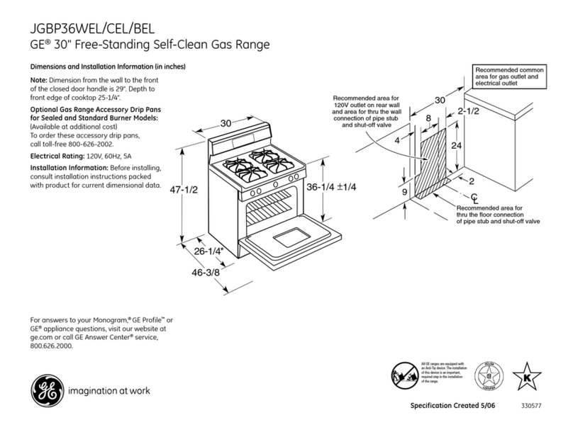 GE JGBP36BELBB Manual
