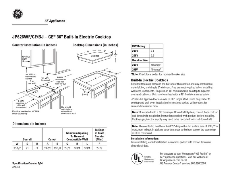 GE JP626CFCC Manual
