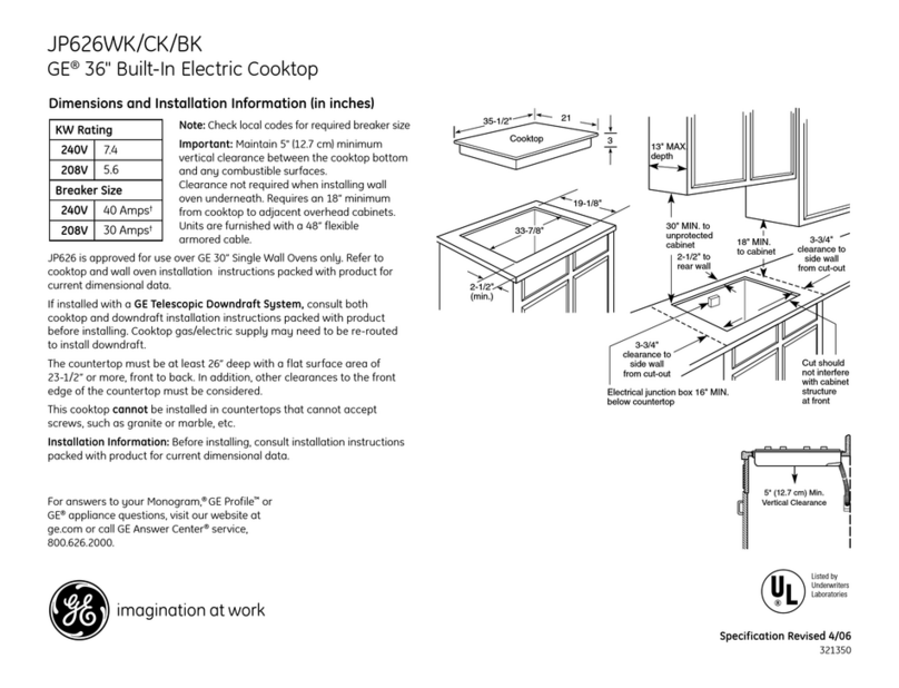 GE JP626 Manual