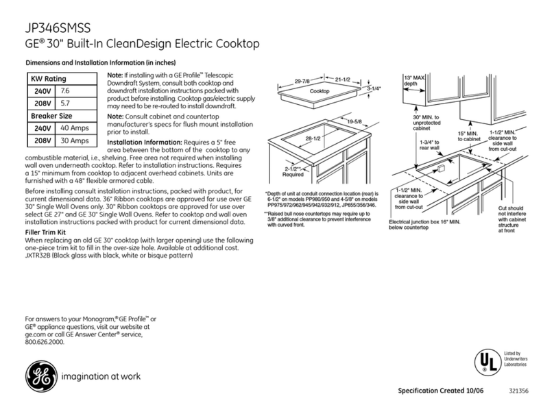 GE JP346SMSS Manual