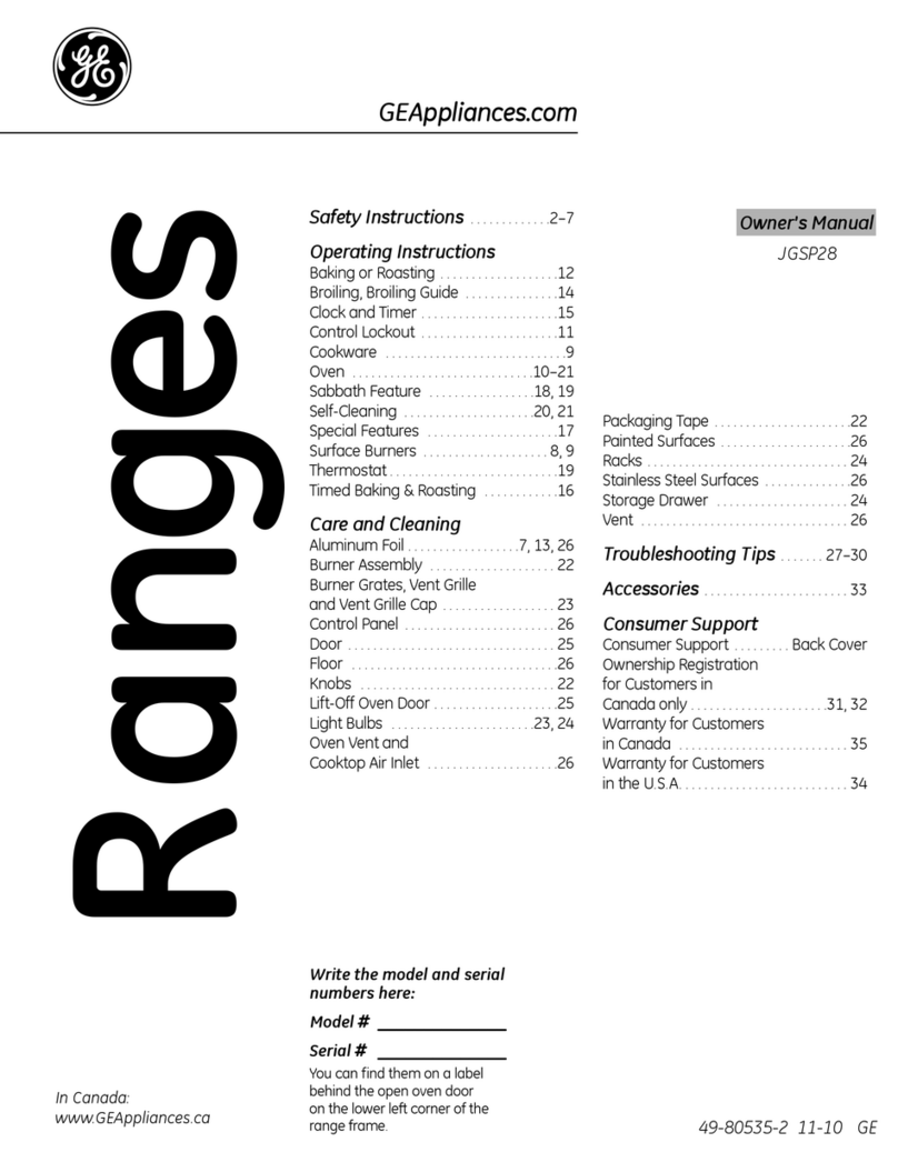 GE JGSP28SENSS User manual