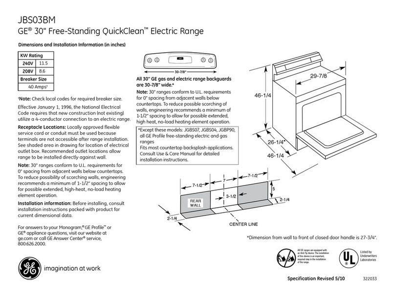 GE JBS03BM Manual