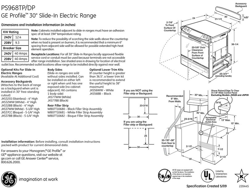 GE Profile PS968 Manual