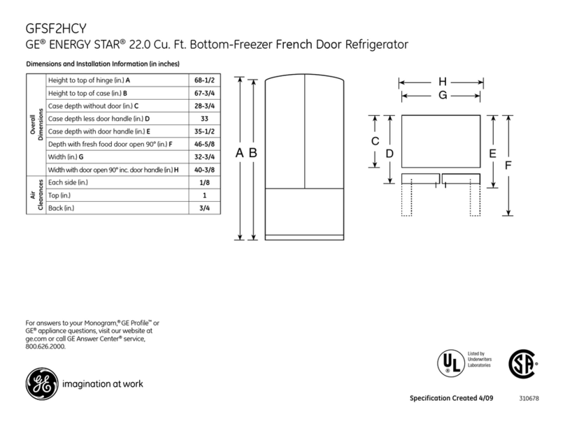 GE GFSF2HCY Manual