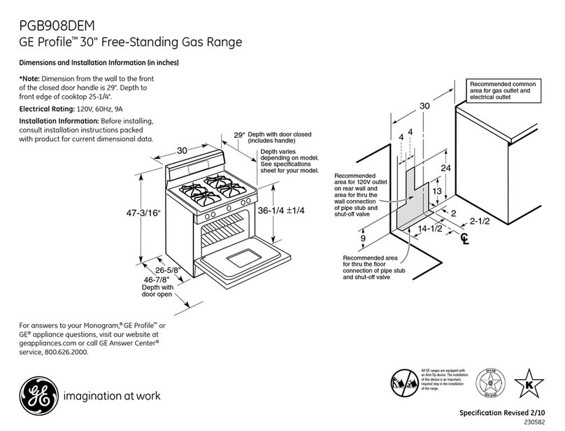 GE Profile PGB908DEM Manual