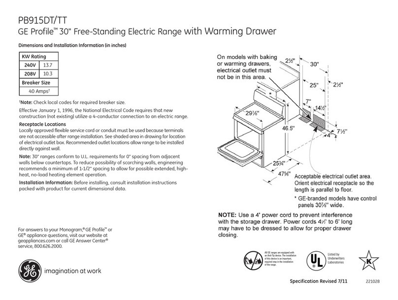 GE Profile PB915DT Manual