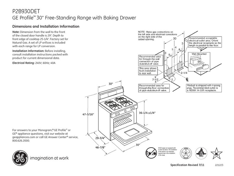 GE Profile P2B930DET Manual GE Profile P2B930DET Manual