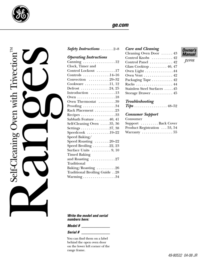 GE Profile JS998SKSS User manual