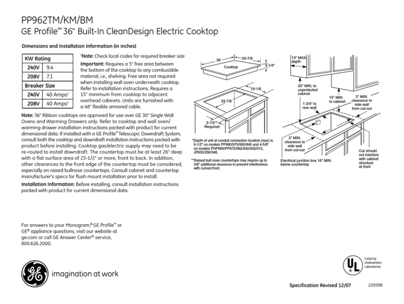 GE Profile PP962 Manual
