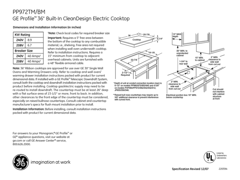 GE Profile PP972 Manual