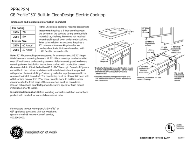 GE Profile PP942SMSS Manual